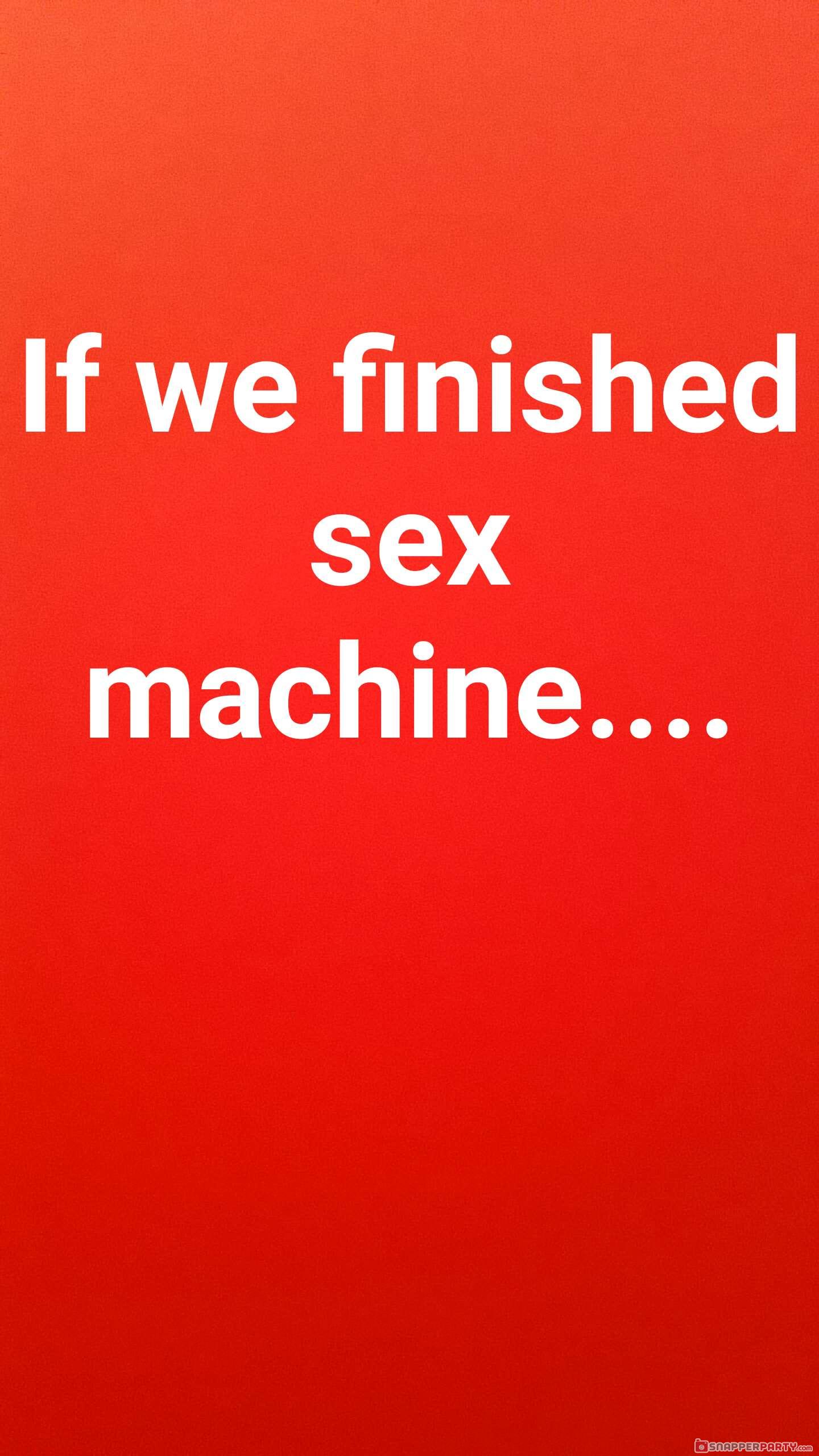 pornstarcouple - If we finished sex machine.... If we finished sex machine....
